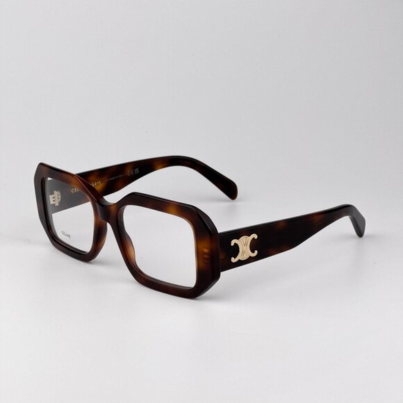 Celine TRIOMPHE CL50155I Eyeglasses – Blonde Havana Rectangle Frame | Model 053 - Picture 4 of 9